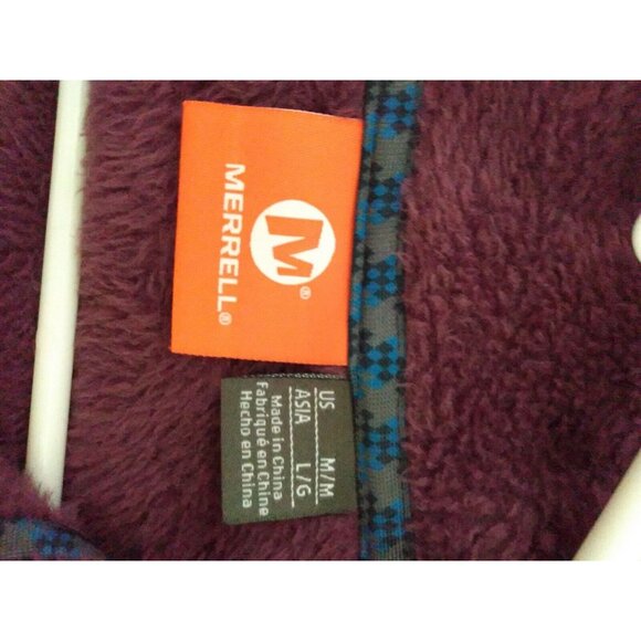 Merrell Jacket Women's M Mauve Fleece Poly Hooded Long Sleeve Full Zip - Picture 4 of 7